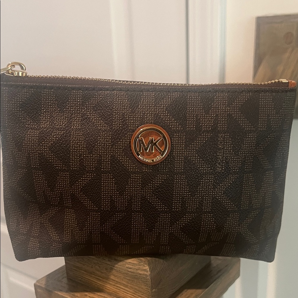 Michael Kors Dark Brown Toiletry Bag